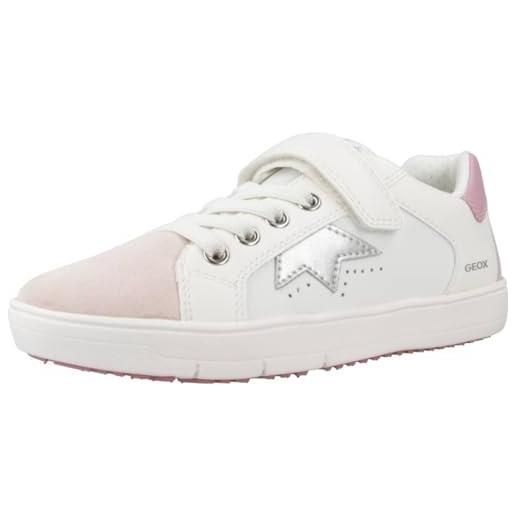 Geox j silenex girl, scarpe da ginnastica donna, rosa bianca, 38 eu