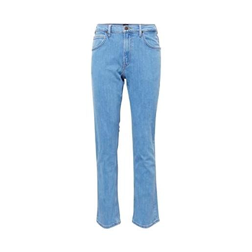 Lee brooklyn straight, jeans uomo, blu (mid stonewash), 46w / 34l