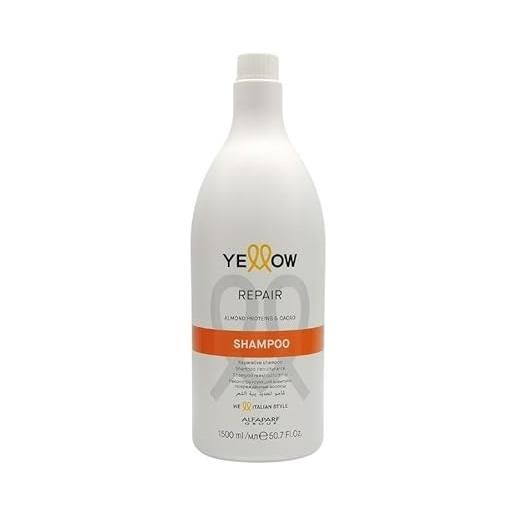 Yellow Professional alfaparf yellow shampoo ristrutturante per capelli sfibrati e danneggiati - repair - 1500 ml