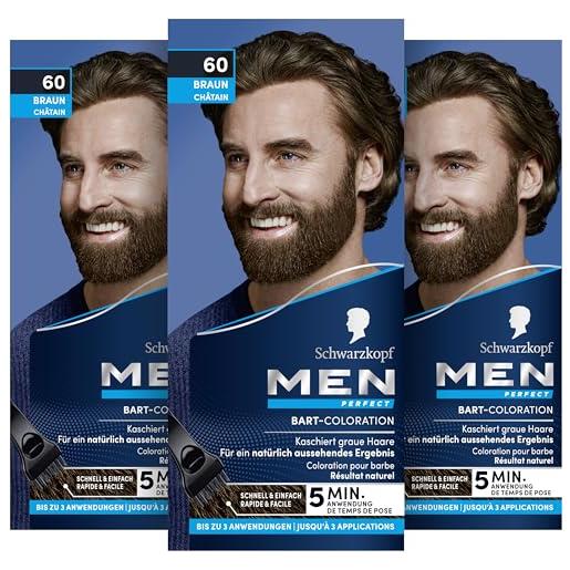 Men Perfect schwarzkopf, colorazione per barba, Men Perfect, colore: castano naturale (etichetta in lingua italiana non garantita)