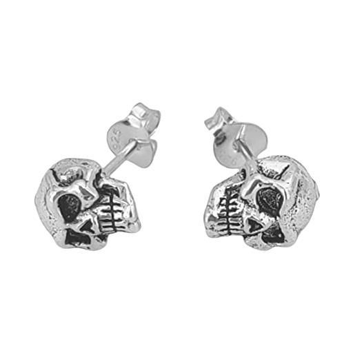 Kiss of Leather orecchini a forma di teschio in argento sterling 925, n. 49