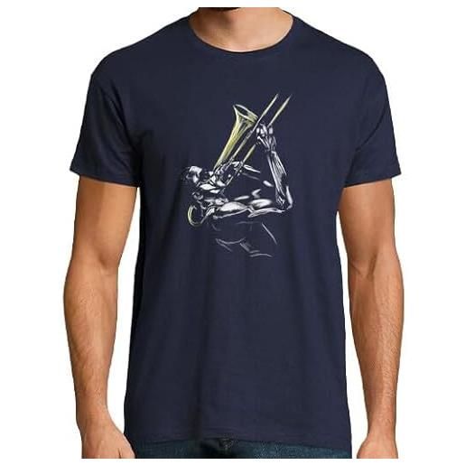 latostadora tostadora t-shirt a manica corta shorty trombone da uomo - blu marino 5xl - rif. 367874-p
