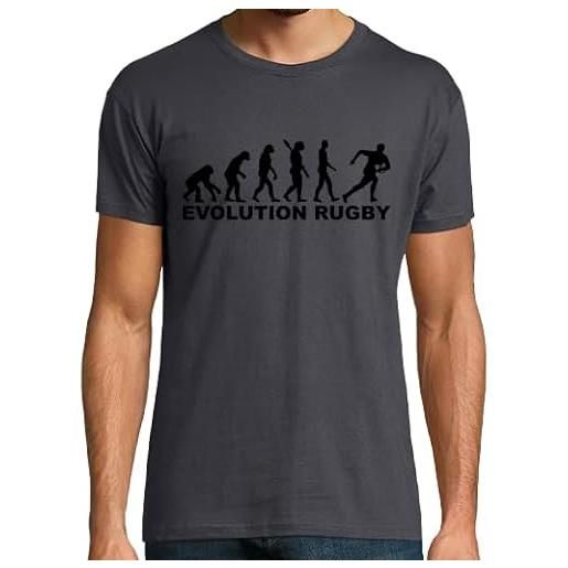 latostadora tostadora t-shirt a manica corta evoluzione di rugby da uomo - grigio xxl - rif. 1226049-p
