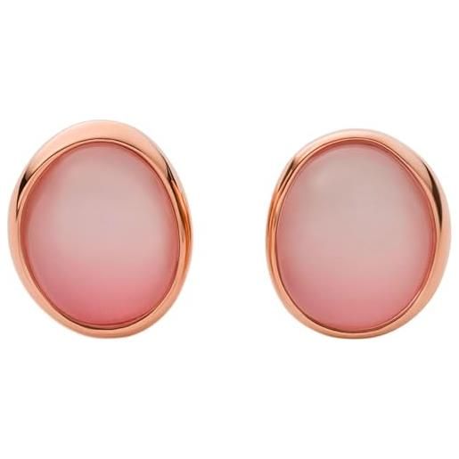 Skagen orecchini da donna agnethe, lunghezza: 14,9 mm, larghezza: 8,4 mm, altezza: 5,5 mm orecchini in acciaio inossidabile oro rosa, skj1468791