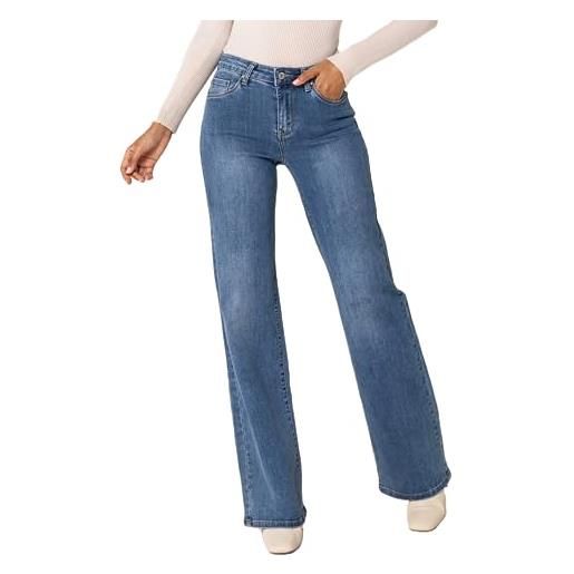 Nina Carter p211 - jeans da donna tall bootcut a vita alta, stile vintage, blu (p211-5), m slim tall