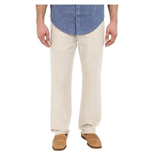 Perry Ellis - pantaloni casual da uomo lino naturale. W32 / l32