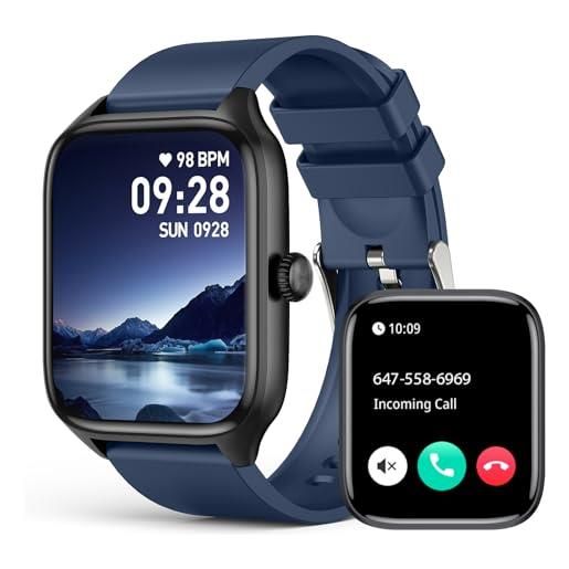 Orologio intelligente, orologio del telefono Bluetooth Ip67, frequenza  cardiaca, calorie, rilevamento del sonno, modalità di esercizio multiple,  promemoria chiamata, impermeabile, smartwatch per uomini Wo