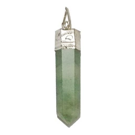 Purpledip ciondolo ago avventurina verde: cristallo naturale energizzato, collana chakra pietra guarigione (11675)