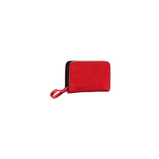 Desigual mone alpha maya, portafoglio tri-fold da donna, rosso, 12