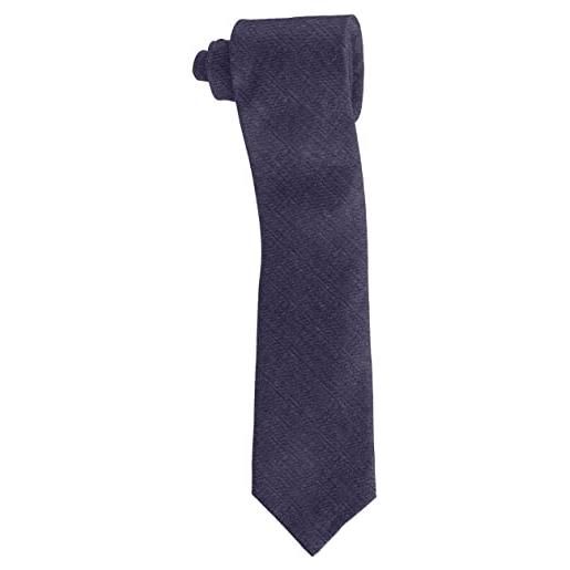 Hackett London lino di classe tinta unita cravatta, blu, taglia unica uomo