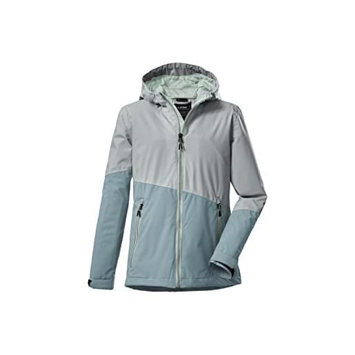 Killtec girl's giacca funzionale/giacca outdoor con cappuccio kos 206 grls jckt, light steel mint, 152, 39103-000