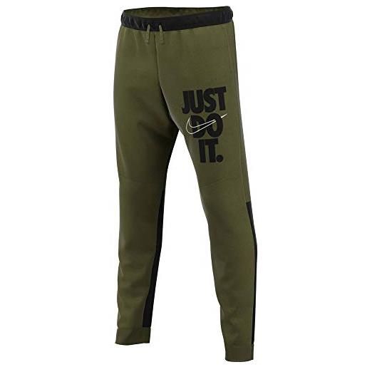 Nike b nsw jogger jdi gfx - pantaloni, bambino, multicolore (olive canvas/black/black)
