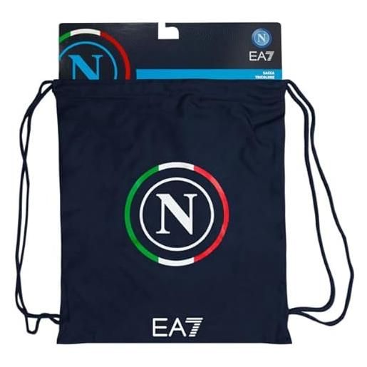 SSC NAPOLI sacca blu, ea7, logo tricolore, prodotto ufficiale