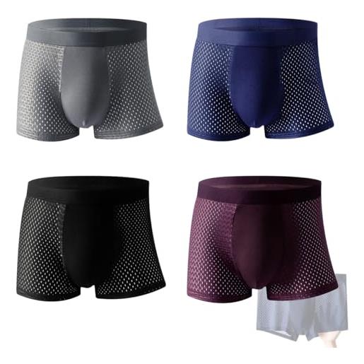 Yaepoip 3Pcs Mens Ice Silk Underwear, Men's Ice Silk Breathable