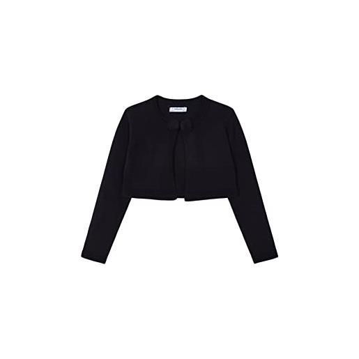 Mayoral giacchina tricot basica lunga per bambine e ragazze nero 5 anni (110cm)