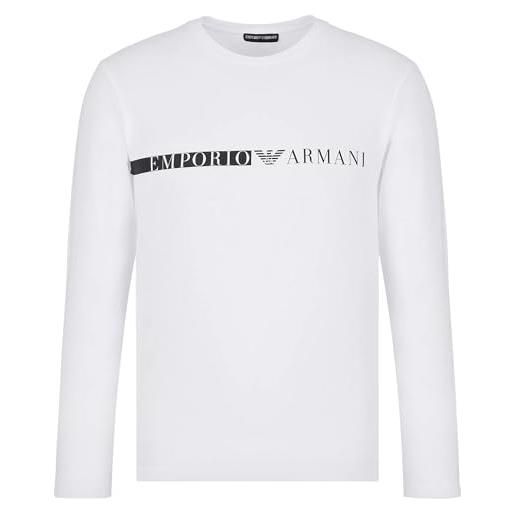 Emporio Armani maglietta uomo 111984 2f525, t-shirt manica lunga, girocollo (bianco, m)