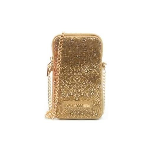 Love Moschino portafoglio con portamonete da donna marchio, modello jc5850pp4ik2, realizzato in pelle sintetica. Oro