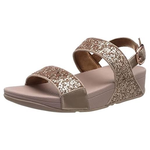 Fitflop lulu glitter back-strap sandals, sandali donna, oro rosa, 41 eu