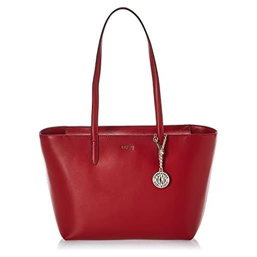 DKNY bryant md-borsa da trasporto, custodia per donna, rosso chiaro, einheitsgröße