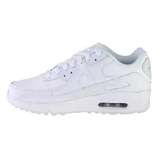 Nike air max 90 ltr (gs), sneaker, white/white-metallic silver-white, 35.5 eu