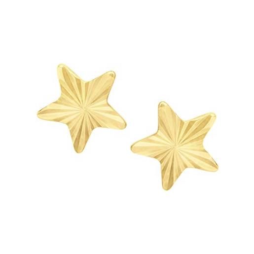 My Gold orecchini da bambina a forma di stella, in oro giallo 333/375/750 (8/9/18 carati), ø 6 mm, klein, oro giallo, nessuna pietra preziosa