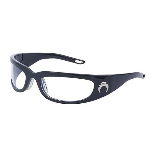SHEEN KELLY wrap around occhiali da sole per le donne uomini half moon occhiali sportivi y2k trendy futurism eyewear