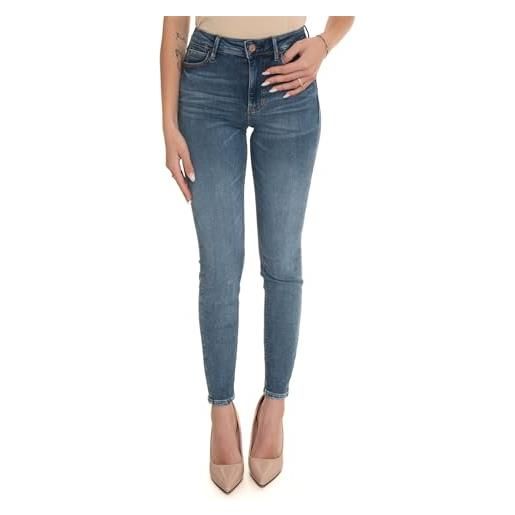 Guess jeans 5 tasche da donna marchio guess, modello 1981 skinny w2ya46d4q02, realizzato in cotone. Blu blu scuro