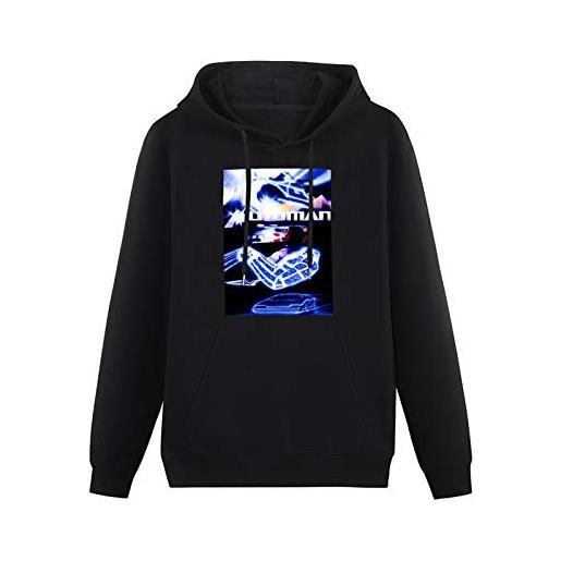 questo men's cotton hoodies pullover long sleeve sweatshirts automan cult tv show sci fi long sleeve sweatshirts black xxl