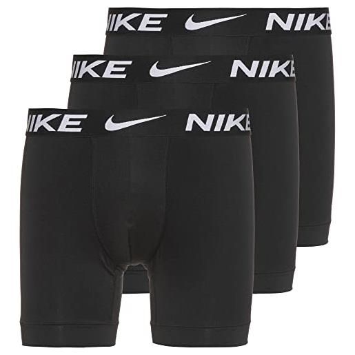 Nike boxer lungo uomo in dri-fit, brief 3pk (m, nero)