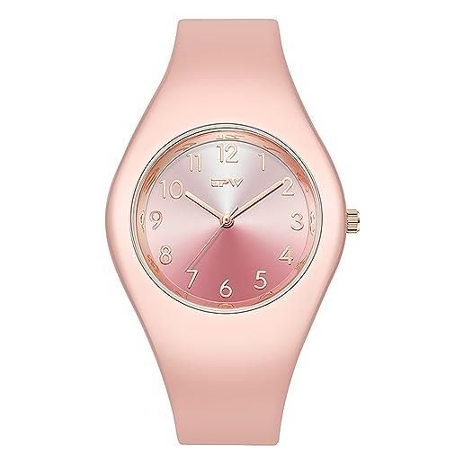 Avaner orologio da polso con cinturino in silicone, rosa