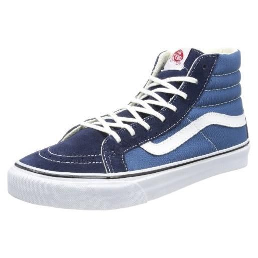 Vans u sk8-hi slim navy/true white, sneaker unisex adulto, blu (blau (navy/true white)), 38.5