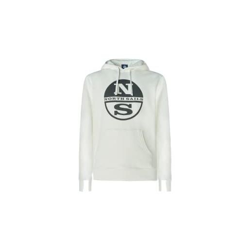 North sails hoodie sweatshirt w/graphic felpa con cappuccio, navy blue, large uomo