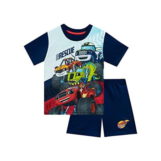 Blaze e le Mega Macchine pigiama per bambini i pigiama per ragazzi con camion e auto |blu| 3-4 anni| merchandising ufficiale