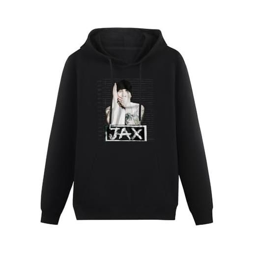 Lahe print j-ax fotosegnaletica rap hoodies long sleeve pullover loose hoody men sweatershirt size m