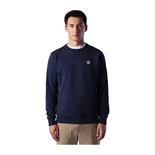North sails crewneck sweatshirt w/logo maglia di tuta, navy blue, x-large uomo