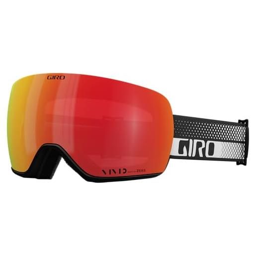 Giro article ii - occhiali da neve, colore: bianco e nero, lenti a infrarossi vivide color ambra