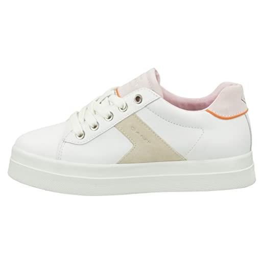 GANT footwear avona, scarpe da ginnastica donna, white/pink, 39 eu