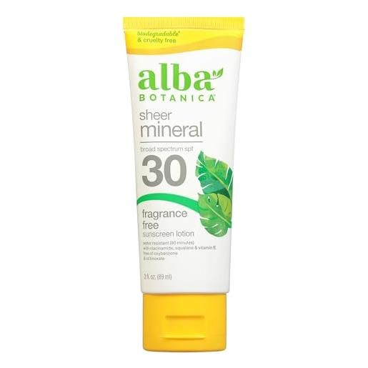 Alba Botanica crema solare sensibile minerale lozione spf30, 100 g