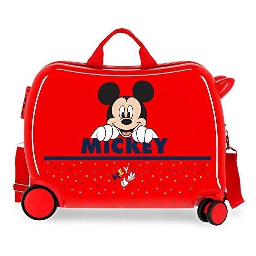 Disney valigia per bambini 2 ruote multidirezionali happy mickey