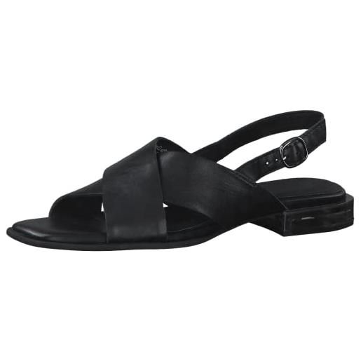 Marco tozzi donna 2-2-28117-28 leder sandalette, sandali con tacco, nero anticato, 38 eu