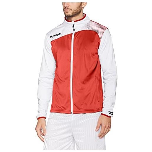 Kempa fansport24 emotion classic giacca, uomo, rosso/bianco, 3xl