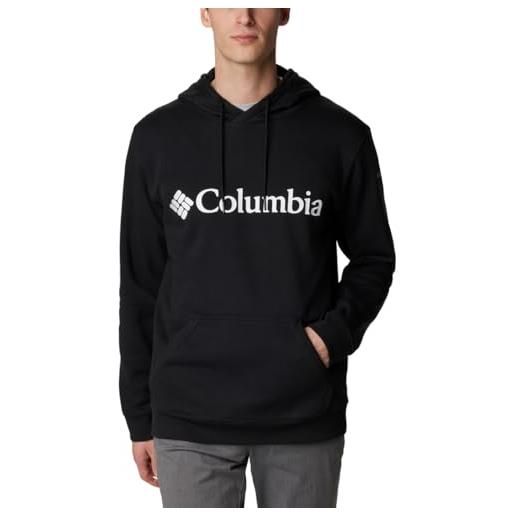 Columbia csc basic logo ii hoodie, felpa con cappuccio uomo, black, csc branded logo, 