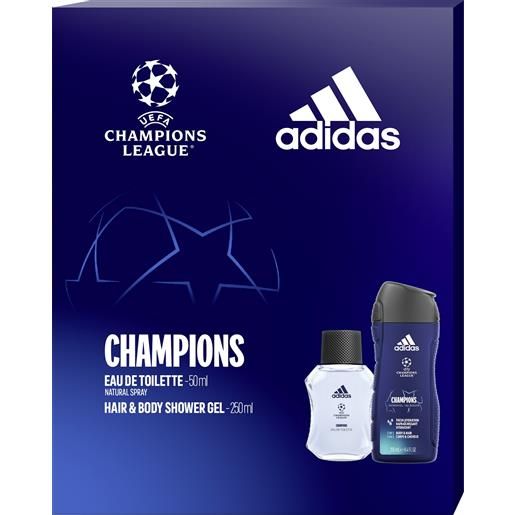 Adidas uefa champions league edition - edt 50 ml + gel doccia 250 ml
