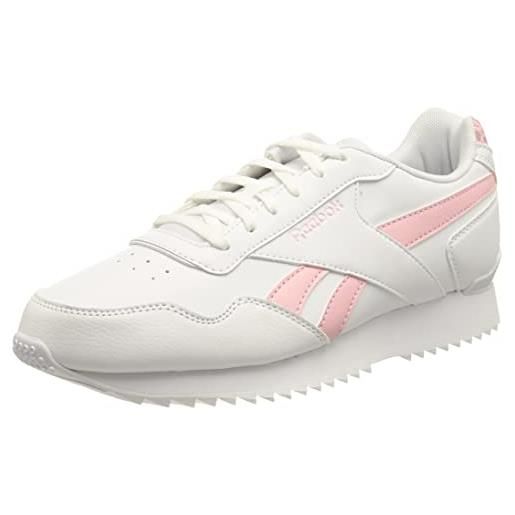 Reebok royal glide ripple clip, scarpe da ginnastica donna, white pink glow white, 37.5 eu