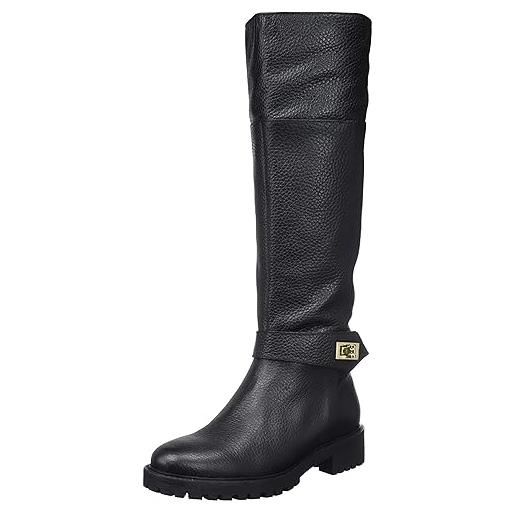 Geox d hoara, knee high boot donna, nero, 39 eu