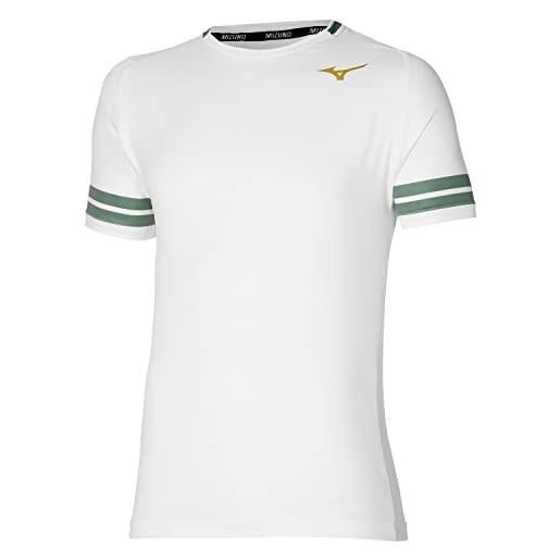 Mizuno maglietta grafica ombra t-shirt, bianco, s uomo