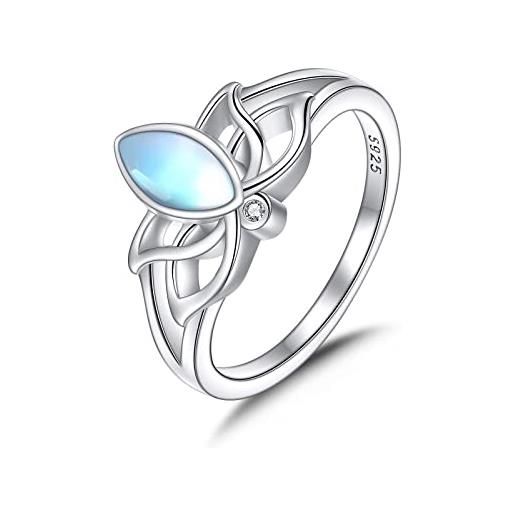 YFN anello in argento sterling con cristalli per donne e ragazze, argento sterling, zirconia cubica