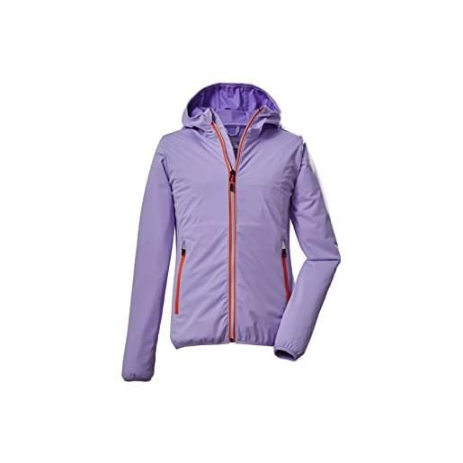 Killtec girl's giacca funzionale a 2 strati/giacca outdoor con cappuccio, ripiegabile kos 229 grls jckt, light lavender, 128, 39647-000