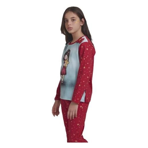 Gorjuss santoro london pigiama invernale bambina natalizio 100% caldo cotone art. 55592 (6 anni)