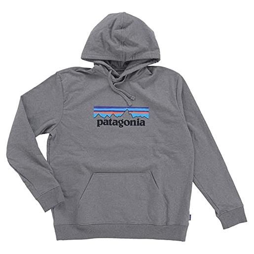 Patagonia p-6 logo uprisal hoody top, grigio mélange (gravel heather), s unisex-adulto